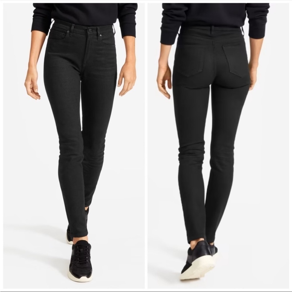 Everlane High Rise Skinny jeans black high waist neutral dark denim size 23